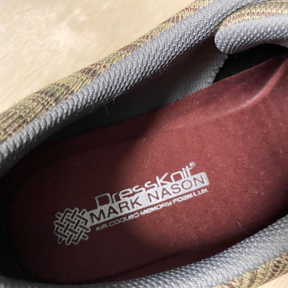 Mark Nason Size 12 Dress Knit Memory Foam Lace Up Oxford Shoes Green Oxford - Picture 7 of 8